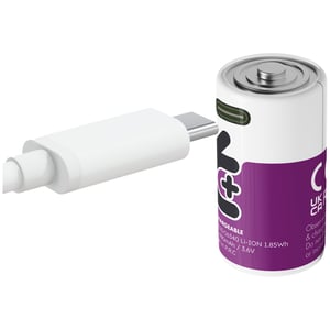 2 Акумулаторни батерии C Li-Ion Uniross 1.5V 3000 mAh + USB Type C