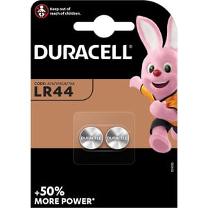Алкални батерии LR44 - AG13 - Duracell LR44 - 1.5V - 2 броя