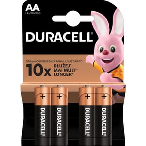Алкални батерии АА Duracell Basic MN1500 AA - 4 броя