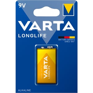 Алкална батерия 9V Varta Longlife 9V - E block
