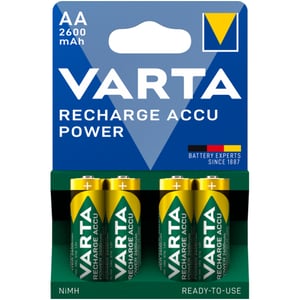 Акумулаторни батерии АА Varta Power AA - 2600 mAh - 4 броя  - 1.2V