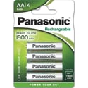 4 Акумулаторни батерии Panasonic AA 1900 mAh - 1.2V